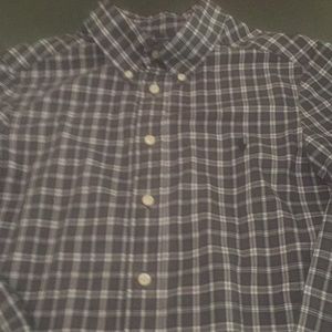 Boys navy plaid Ralph Lauren dress shirt